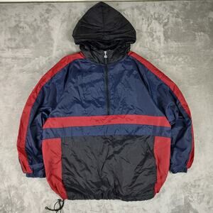 VTG Y2K Pro Spirit colorblock sleeve stripe sportswear anorak windbreaker mens L